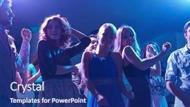  Presentation with night club - Beautiful slides featuring disco free - party holidays celebration nightlife backdrop and a  colored foreground