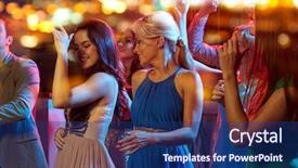  Presentation with night club - Audience pleasing PPT layouts consisting of disco free - party holidays celebration nightlife backdrop and a ocean colored foreground