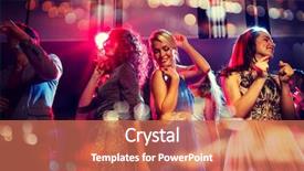  Presentation with party lights - Theme with disco free - party holidays celebration nightlife background and a coral colored foreground