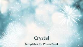  Presentation with fireworks - Audience pleasing PPT layouts consisting of disco lights - fireworks at new year backdrop and a sky blue colored foreground