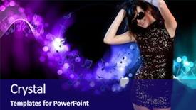  Presentation with disco in night club - Slides having disco or a night club background and a navy blue colored foreground