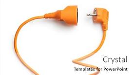  Presentation with electric - Slide deck enhanced with disconnected-orange-electric-plug background and a white colored foreground
