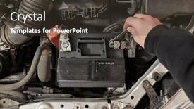  Presentation with battery - Presentation theme enhanced with disconnecting-a-car-starter-battery background and a  colored foreground