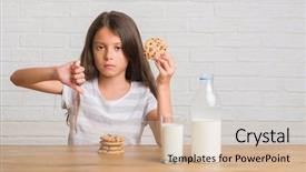  Presentation with angry kid - Theme with discontent - young hispanic kid sitting background and a soft green colored foreground