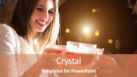  Presentation with pub - Cool new slide set with discotheque - friends drinking in a pub backdrop and a coral colored foreground