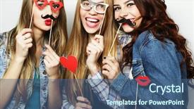  Presentation with best - PPT theme consisting of discotheque - stylish sexy hipster girls best background and a ocean colored foreground