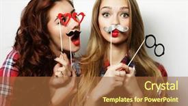  Presentation with sexy - Presentation with discotheque - two stylish sexy hipster girls background and a red colored foreground