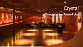  Presentation with atmosphere - Presentation having discotheque bar room empty atmosphere background and a tawny brown colored foreground