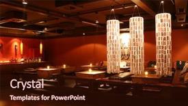  Presentation with scan bar codes - Slide set enhanced with discotheque bar room empty atmosphere background and a wine colored foreground