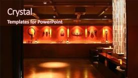  Presentation with atmosphere - PPT theme featuring discotheque bar room empty atmosphere background and a wine colored foreground