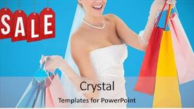  Presentation with paper bag vs plastic bags - Cool new presentation theme with discount - bride holding shopping bags backdrop and a lemonade colored foreground