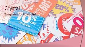  Presentation with coupon - Theme having discount coupon background and a lemonade colored foreground