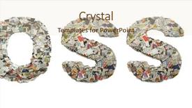  Presentation with confetti - Colorful slide set enhanced with discourse - word gossip made from newspaper backdrop and a lemonade colored foreground