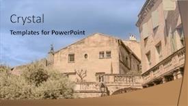  Presentation with culture - Presentation theme consisting of discover-the-beauty-and-culture background and a light blue colored foreground