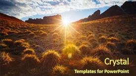  Presentation with nature countryside - Colorful theme enhanced with discover the beauty of earth backdrop and a tawny brown colored foreground