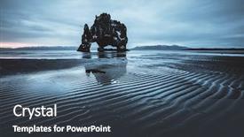  Presentation with tide - Slide deck having discover the beauty of earth background and a ocean colored foreground