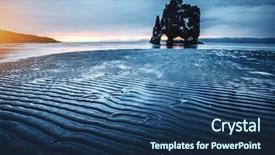  Presentation with tide - PPT layouts having discover the beauty of earth background and a ocean colored foreground