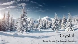  Presentation with happy new year - PPT theme enhanced with discover the beauty of earth background and a light gray colored foreground