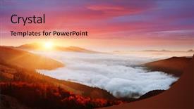  Presentation with earth surface uninhabited desert mountain - Presentation having discover the beauty of earth background and a coral colored foreground