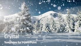  Presentation with happy new year - Cool new presentation theme with discover the beauty of earth backdrop and a gray colored foreground