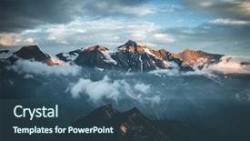  Presentation with alpine - Presentation theme enhanced with discover the beauty of earth background and a ocean colored foreground