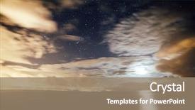  Presentation with cosmic - Beautiful presentation theme featuring discover the beauty of earth backdrop and a coral colored foreground