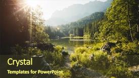  Presentation with earth surface uninhabited desert mountain - Slide deck consisting of discover the beauty of earth background and a tawny brown colored foreground