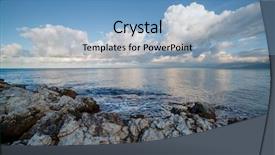  Presentation with sky blue - Slide deck consisting of discover the beauty of earth background and a  colored foreground