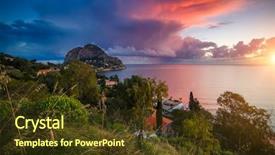  Presentation with under the sea and earth - PPT layouts with discover the beauty of earth background and a tawny brown colored foreground