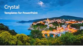  Presentation with summer holiday - Cool new presentation theme with discover the beauty of earth backdrop and a teal colored foreground