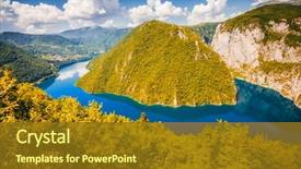  Presentation with top view of amazon river - PPT theme with discover the beauty of earth background and a tawny brown colored foreground