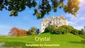  Presentation with europe history - Presentation theme featuring discover the beauty of earth background and a tawny brown colored foreground