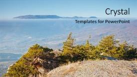  Presentation with tourism the lowest point on the earth - Cool new PPT theme with discover the beauty of earth backdrop and a  colored foreground