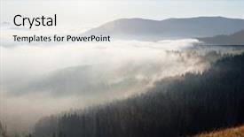  Presentation with misty - PPT layouts consisting of discover the beauty of earth background and a  colored foreground