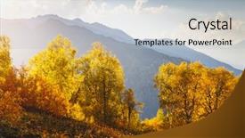  Presentation with earth rising sun illustration - PPT theme enhanced with discover the beauty of earth background and a light blue colored foreground