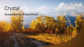  Presentation with alpine - PPT theme enhanced with discover the beauty of earth background and a light blue colored foreground