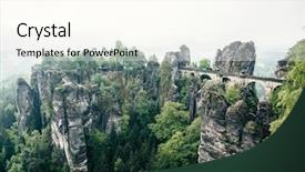  Presentation with german attraction - Presentation theme consisting of discover the beauty of earth background and a cream colored foreground