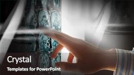  Presentation with medical technology - Amazing PPT theme having discovery x ray - medical technology concept backdrop and a wine colored foreground