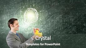  Presentation with rubber duck - Beautiful PPT layouts featuring discrepancy - funny businessman with yellow rubber backdrop and a  colored foreground