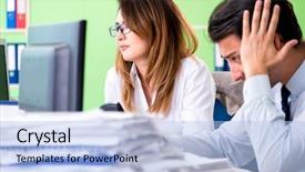  Presentation with financial - Amazing slides having discrepancy - two financial specialists working backdrop and a light blue colored foreground