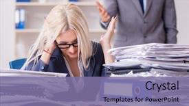  Presentation with yelling - Slide set featuring discrimination - angry irate boss yelling background and a violet colored foreground