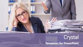  Presentation with yelling - Colorful theme enhanced with discrimination - angry irate boss yelling backdrop and a violet colored foreground