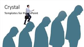  Presentation with career - Theme consisting of discrimination - business people climbing career ladder background and a white colored foreground