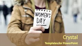  Presentation with street - Beautiful presentation theme featuring discrimination - closeup of a young caucasian backdrop and a tawny brown colored foreground