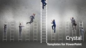  Presentation with competition - PPT theme with discrimination - competition concept with businessman beating background and a dark gray colored foreground