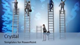  Presentation with career - Cool new presentation theme with discrimination - concept of inequal career opportunities backdrop and a light blue colored foreground