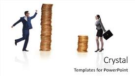  Presentation with pay - Amazing theme having discrimination - concept of inequal pay backdrop and a white colored foreground