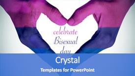  Presentation with hands heart - PPT layouts featuring discrimination - hands of a young woman background and a teal colored foreground