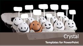  Presentation with funny - PPT layouts enhanced with discrimination - odd one funny eggs background and a gray colored foreground