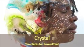  Presentation with african - Slides having discrimination - paintography relaxed african man combined background and a tawny brown colored foreground